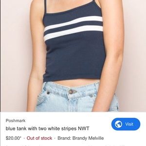 Brandy Melville OS Navy Tank EVERYTHING MUST GO —-